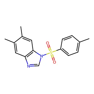 5,6-dimethyl-1-[(4-methylphenyl)sulfonyl]-1H-benzimidazole structure