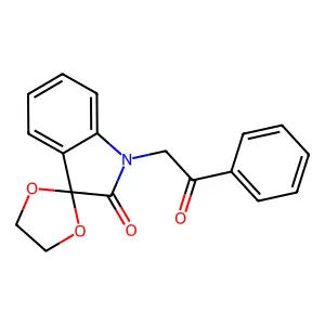 1'-(2-Oxo-2-phenylethyl)spiro[[1,3]dioxolane-2,3'-indolin]-2'-one structure
