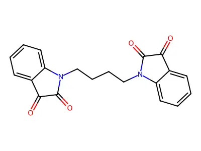 1,1'-(1,4-Butanediyl)bis(1H-indole-2,3-dione) structure