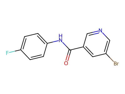 5-bromo-N-(4-fluorophenyl)pyridine-3-carboxamide structure
