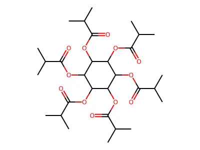 2,3,4,5,6-Pentakis(isobutyryloxy)cyclohexyl 2-methylpropanoate structure