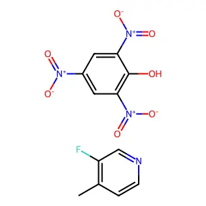3-Fluoro-4-methylpyridine;2,4,6-trinitrophenol structure