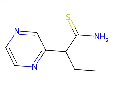 2-Pyrazineacetamide, (alpha-ethyl)thio- structure
