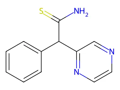 2-Phenyl-2-(pyrazin-2-yl)ethanimidothioic acid structure