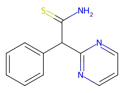 2-Phenyl-2-(pyrimidin-2-yl)ethanimidothioic acid structure