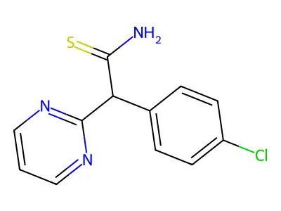 2-(4-Chlorophenyl)-2-(pyrimidin-2-yl)ethanimidothioic acid structure