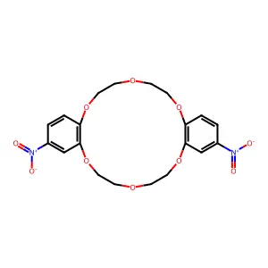 cis-4,4'-Dinitrodibenzo-18-crown-6 structure