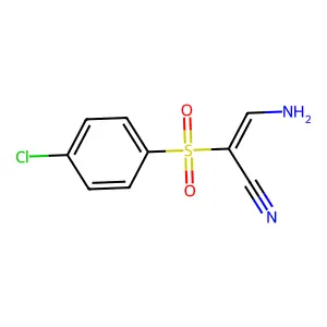 3-Amino-2-(4-chlorophenyl)sulfonylprop-2-enenitrile structure