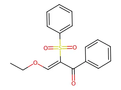 2-Propen-1-one, 3-ethoxy-1-phenyl-2-(phenylsulfonyl)- structure