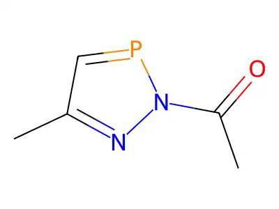 2H-1,2,3-Diazaphosphole, 2-acetyl-5-methyl- structure