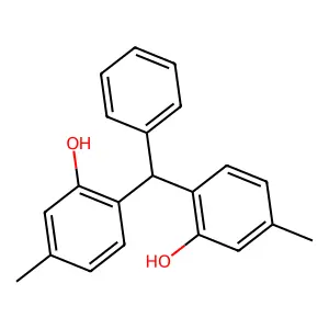 2-[(2-Hydroxy-4-methylphenyl)-phenylmethyl]-5-methylphenol structure