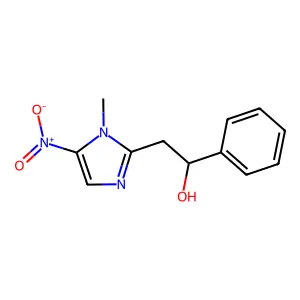2-(1-Methyl-5-nitro-2-imidazolyl)-1-phenyl-1-ethanol structure