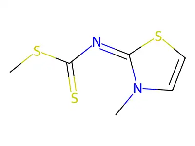 methyl N-(3-methyl-1,3-thiazol-2-ylidene)carbamodithioate structure