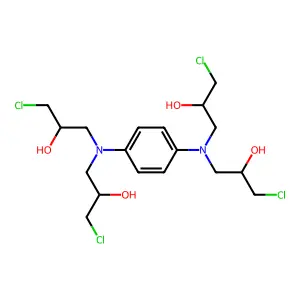 1-[4-[bis(3-chloro-2-hydroxypropyl)amino]-N-(3-chloro-2-hydroxypropyl)anilino]-3-chloropropan-2-ol structure