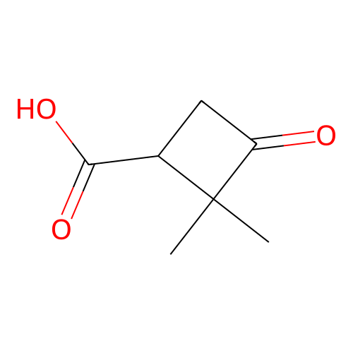 2,2-Dimethyl-3-oxocyclobutanecarboxylic acid structure
