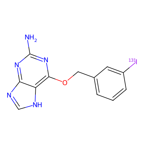 O(6)-(3-Iodobenzyl)guanine I-131 structure