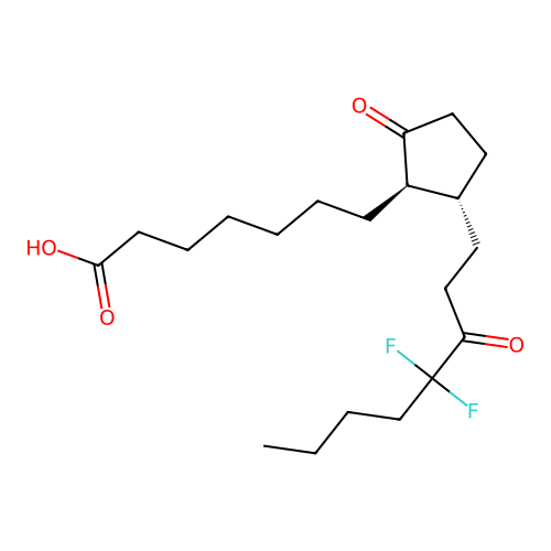 16,16-Difluoro-9,15-dioxoprostan-1-oic acid structure