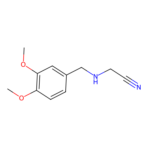 [(3,4-Dimethoxybenzyl)amino]acetonitrile structure