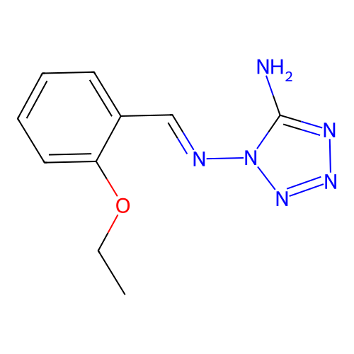 1-[(2-Ethoxyphenyl)methylideneamino]tetrazol-5-amine structure