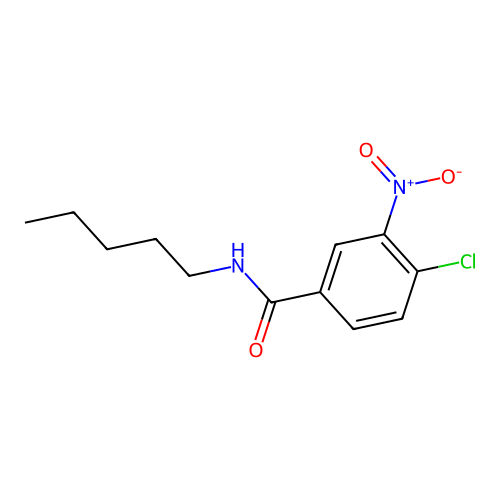 4-chloro-3-nitro-N-pentylbenzamide structure
