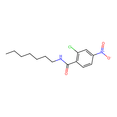 2-chloro-N-heptyl-4-nitrobenzamide structure