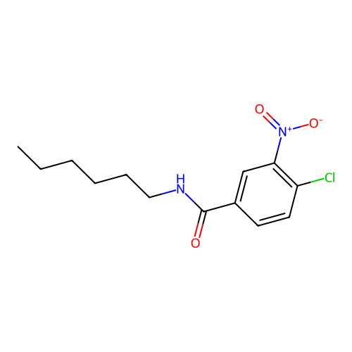 4-chloro-N-hexyl-3-nitrobenzamide structure