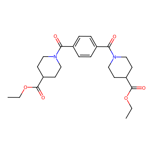 Diethyl 1,1'-terephthaloylbis(piperidine-4-carboxylate) structure
