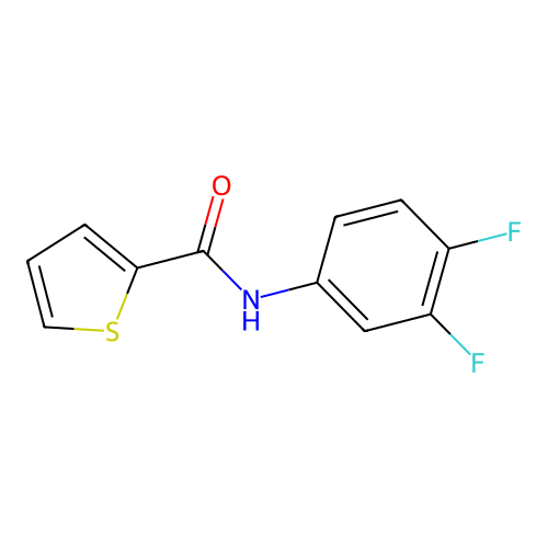 N-(3,4-difluorophenyl)thiophene-2-carboxamide structure