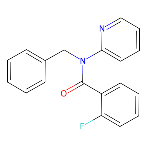 N-benzyl-2-fluoro-N-(pyridin-2-yl)benzamide structure