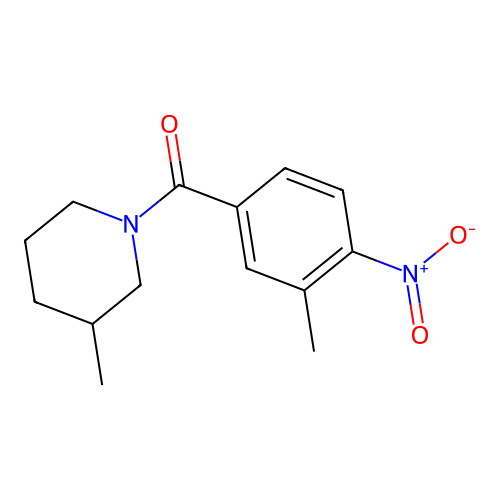 (3-Methyl-4-nitrophenyl)(3-methylpiperidin-1-yl)methanone structure