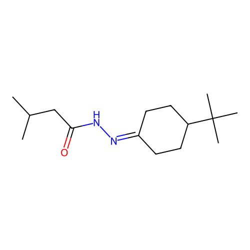N'-(4-tert-butylcyclohexylidene)-3-methylbutanehydrazide structure