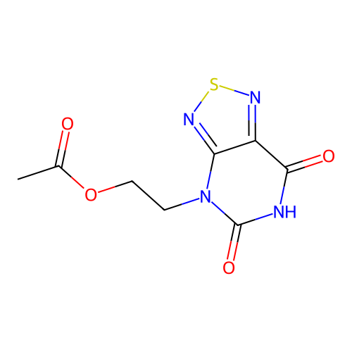 2-(5-hydroxy-7-oxo[1,2,5]thiadiazolo[3,4-d]pyrimidin-4(7H)-yl)ethyl acetate structure