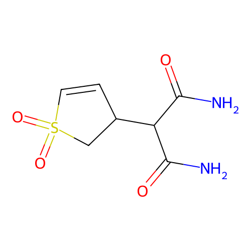 (1,1-Dioxo-3-2,3-dihydrothienyl)methane-1,1-dicarboxamide structure