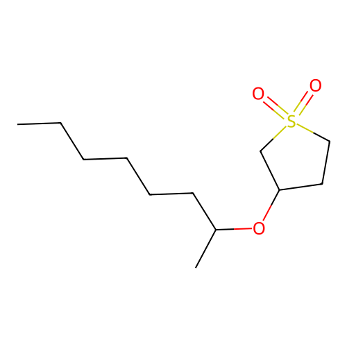 3-(Methylheptyloxy)thiolane-1,1-dione structure