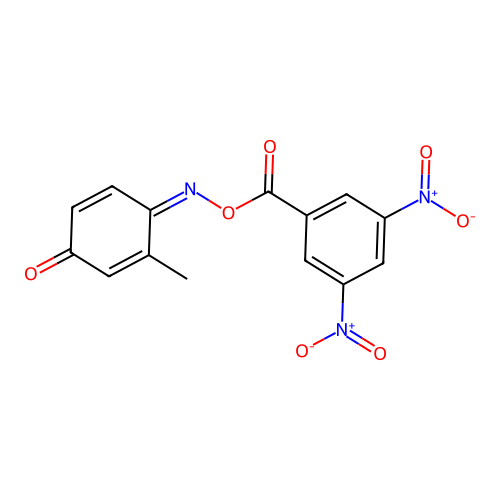 (Z)-4-(((3,5-dinitrobenzoyl)oxy)imino)-3-methylcyclohexa-2,5-dienone structure