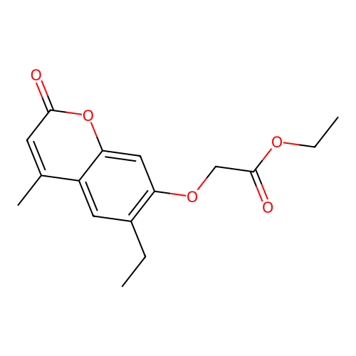 ethyl [(6-ethyl-4-methyl-2-oxo-2H-chromen-7-yl)oxy]acetate structure