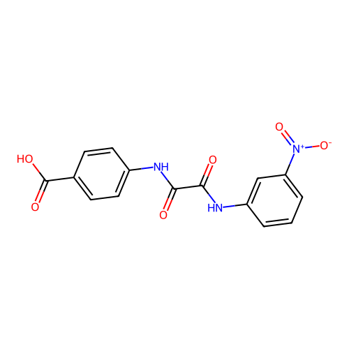 4-({[(3-Nitrophenyl)amino](oxo)acetyl}amino)benzoic acid structure