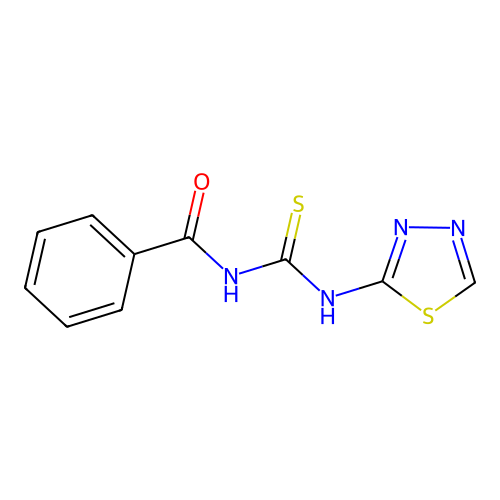 N-(1,3,4-thiadiazol-2-ylcarbamothioyl)benzamide structure