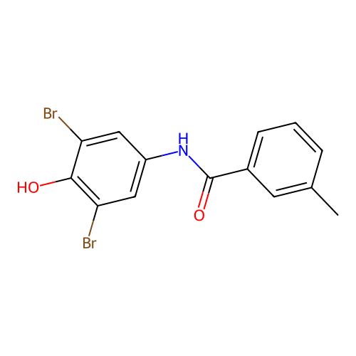 N-(3,5-dibromo-4-hydroxyphenyl)-3-methylbenzamide structure