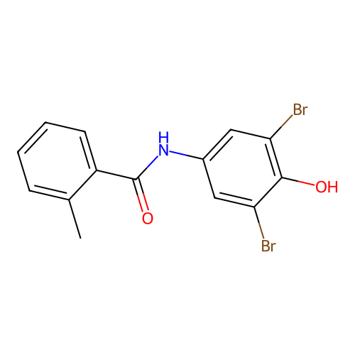 N-(3,5-dibromo-4-hydroxyphenyl)-2-methylbenzamide structure