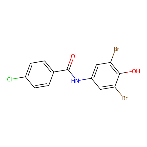 4-chloro-N-(3,5-dibromo-4-hydroxyphenyl)benzamide structure