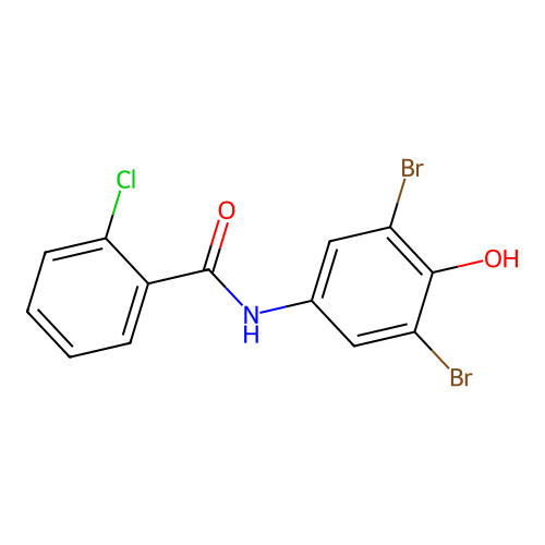2-chloro-N-(3,5-dibromo-4-hydroxyphenyl)benzamide structure