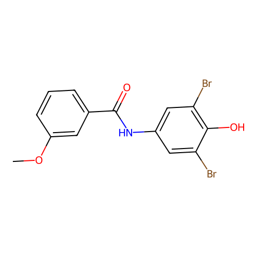 N-(3,5-dibromo-4-hydroxyphenyl)-3-methoxybenzamide structure
