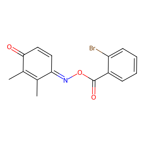 [(2,3-Dimethyl-4-oxocyclohexa-2,5-dien-1-ylidene)amino] 2-bromobenzoate structure