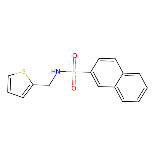 N-(thiophen-2-ylmethyl)naphthalene-2-sulfonamide structure