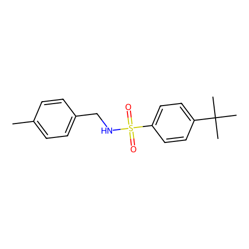 4-tert-butyl-N-(4-methylbenzyl)benzenesulfonamide structure