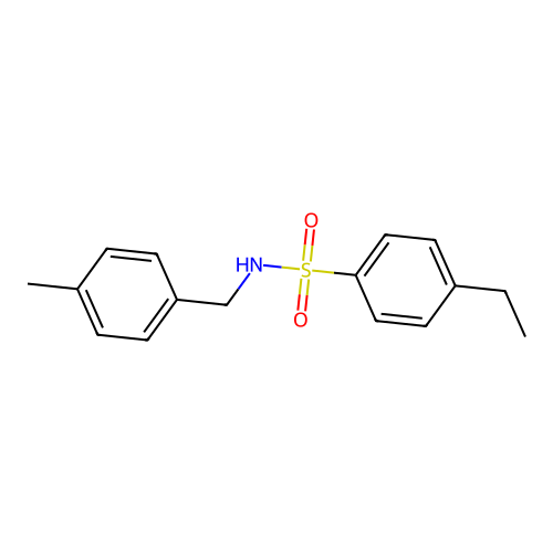 4-ethyl-N-(4-methylbenzyl)benzenesulfonamide structure