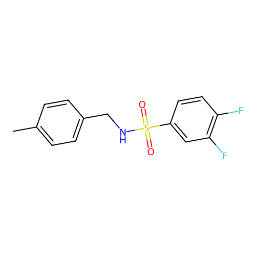 3,4-difluoro-N-(4-methylbenzyl)benzenesulfonamide structure