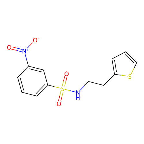[(3-Nitrophenyl)sulfonyl](2-(2-thienyl)ethyl)amine structure