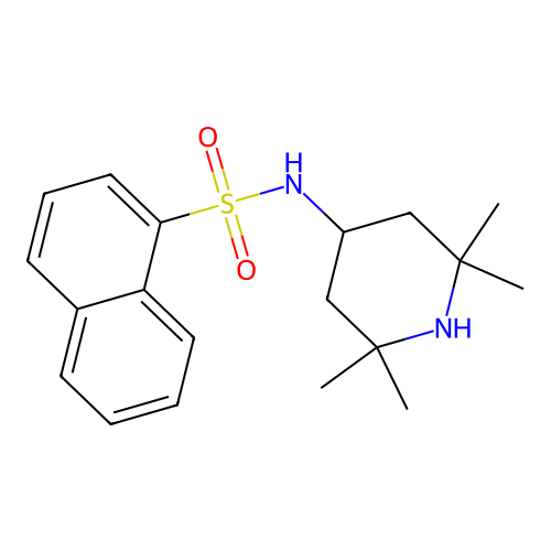 N-(2,2,6,6-tetramethylpiperidin-4-yl)naphthalene-1-sulfonamide structure